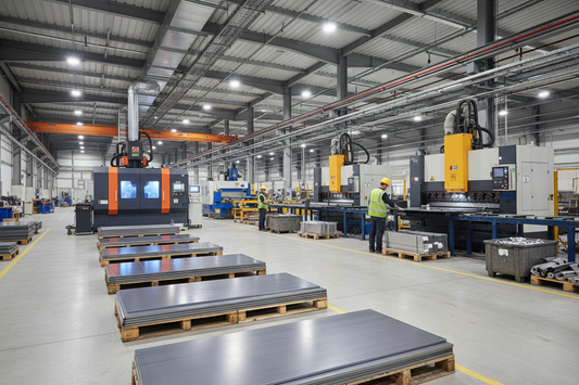 What equipment is needed to set up small metal sheet processing plant?