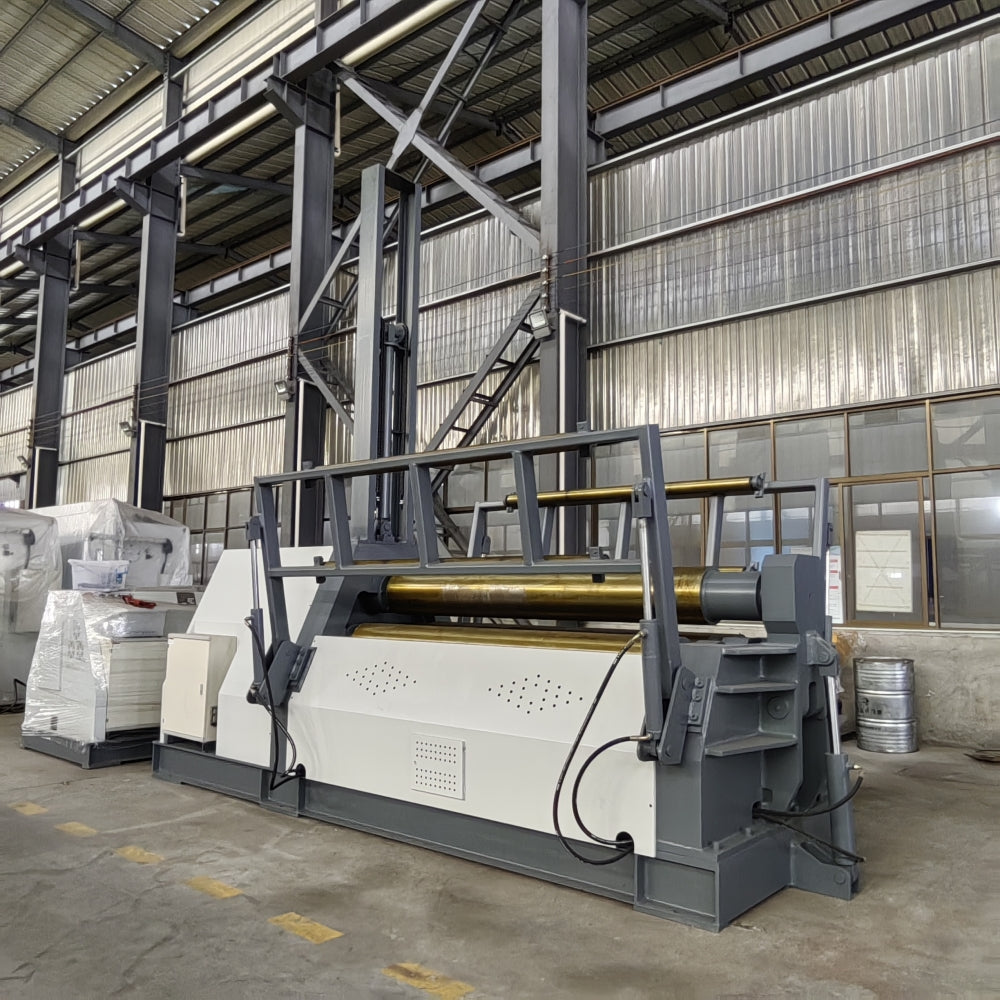 4-roll CNC plate rolling machine with Siemens PLC control system