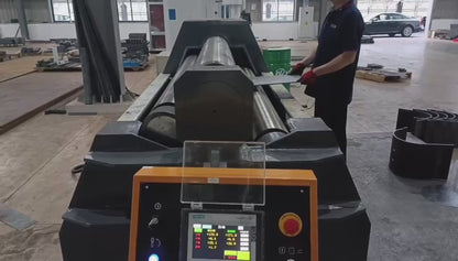 4-roll CNC plate rolling machine with Siemens PLC control system